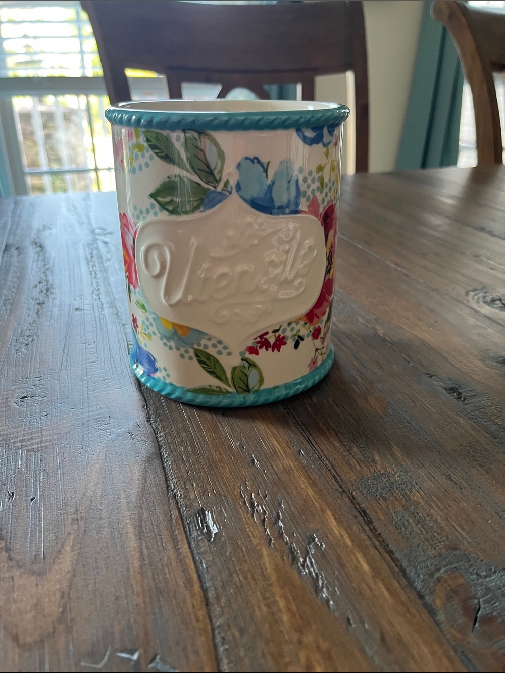 Pioneer Woman Melody Stoneware Utensils Holder- Retired